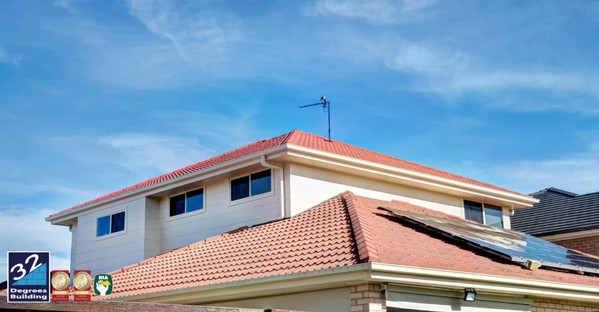 Weathertex cladding and roof tiles to match existing - Second storey addition, Harrington Park