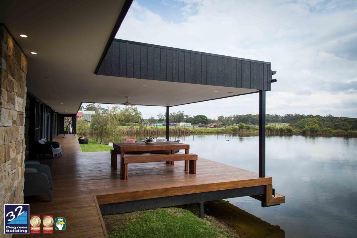 Alfresco and deck over dam Darkes Forest