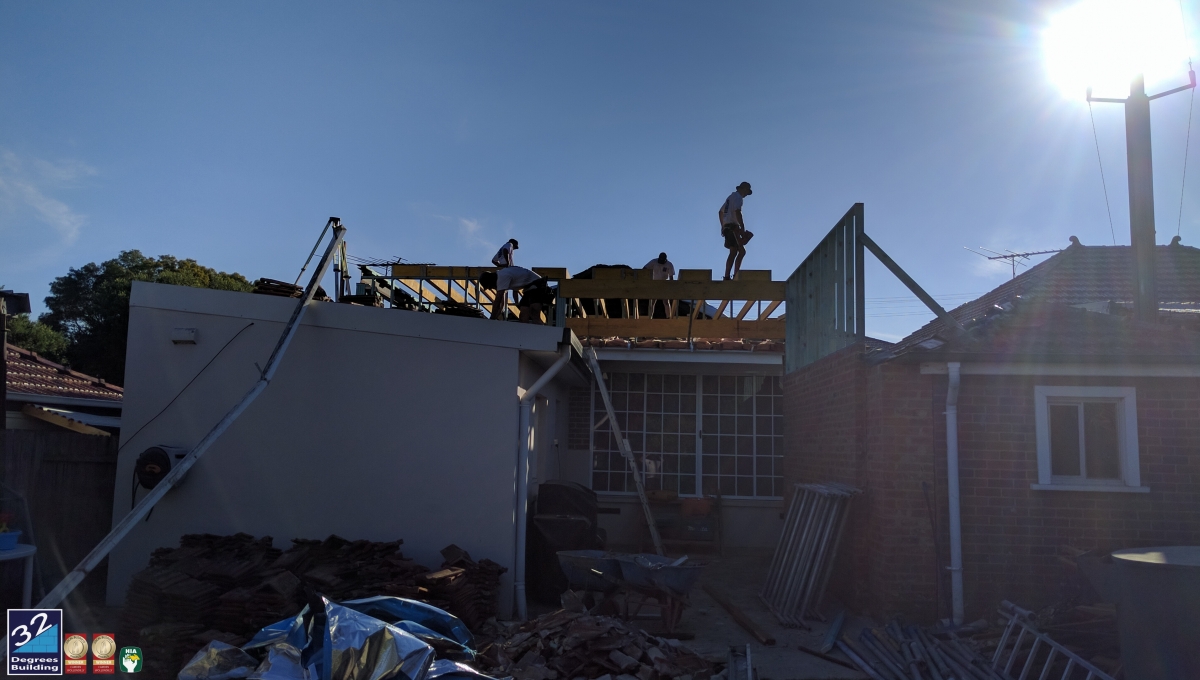 Floor joists ready for particle board flooring (1)